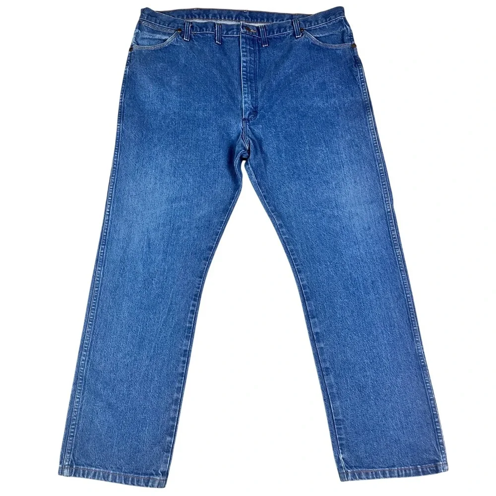 Wrangler 13MWZ Cowboy Cut Original Fit Blue Jeans Mens 43x31.5* Straight Leg EUC